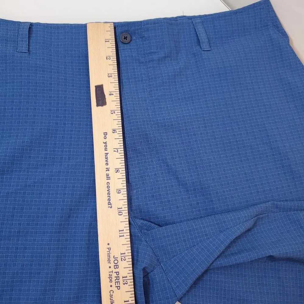 Jack Nicklaus Mens Size 40 Blue Weave Print Stretch Tech Golf Chino Shorts